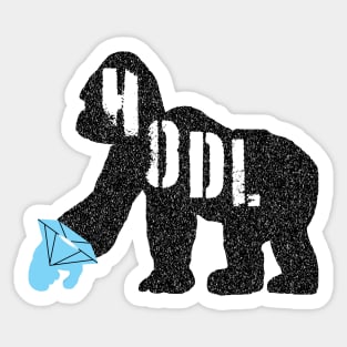 Diamond Hand HODLE Ape Sticker